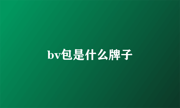 bv包是什么牌子