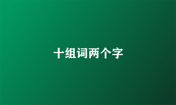 十组词两个字