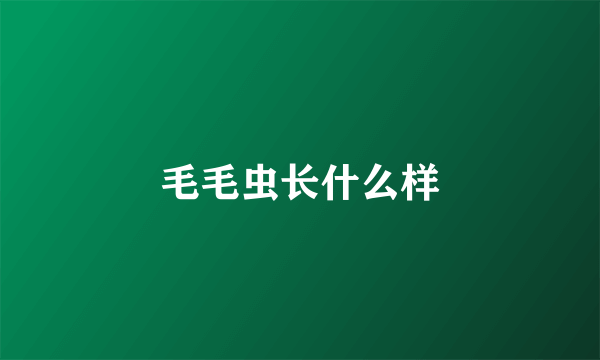 毛毛虫长什么样