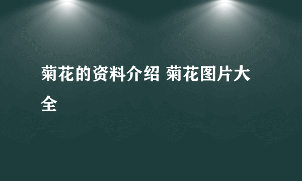 菊花的资料介绍 菊花图片大全