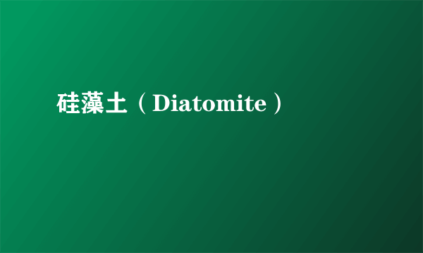 硅藻土（Diatomite）