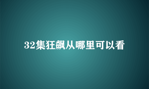 32集狂飙从哪里可以看