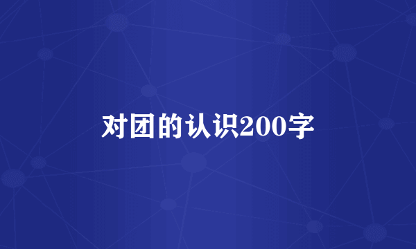 对团的认识200字