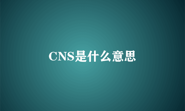 CNS是什么意思