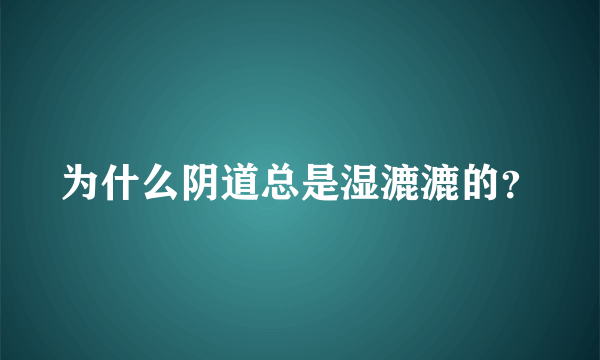 为什么阴道总是湿漉漉的？