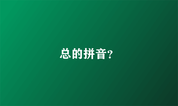 总的拼音？