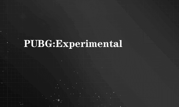 PUBG:Experimental