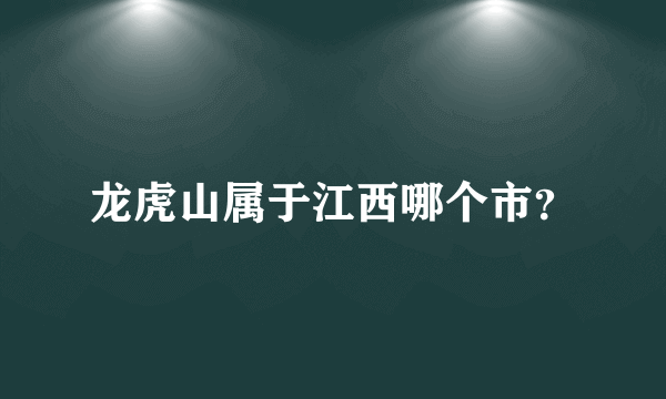 龙虎山属于江西哪个市？