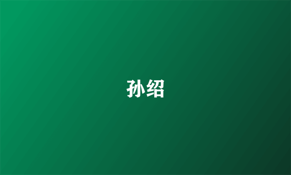 孙绍