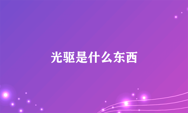 光驱是什么东西