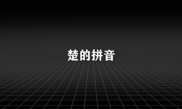 楚的拼音