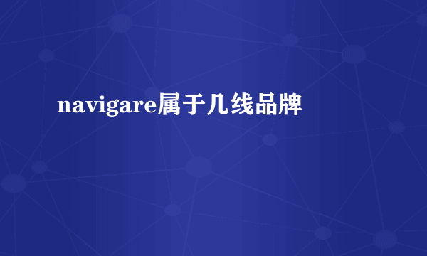 navigare属于几线品牌