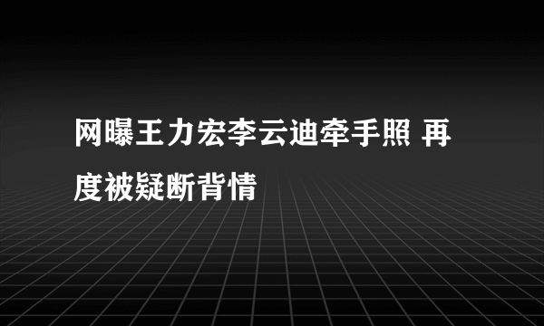 网曝王力宏李云迪牵手照 再度被疑断背情