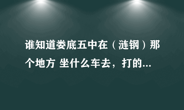 谁知道娄底五中在（涟钢）那个地方 坐什么车去，打的士要多少钱