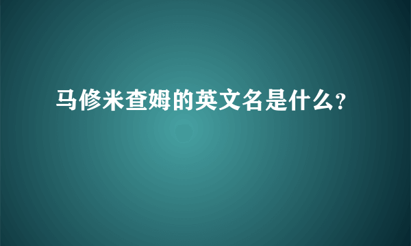 马修米查姆的英文名是什么？