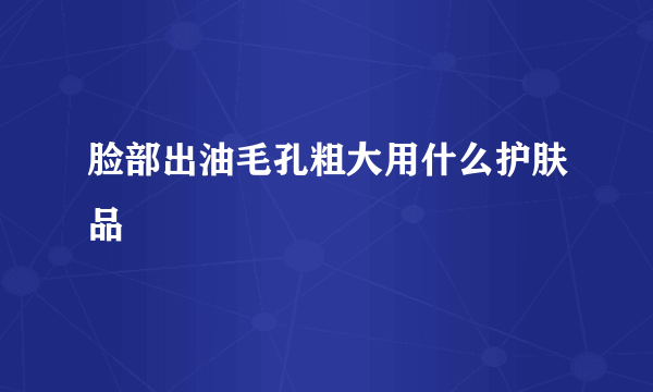 脸部出油毛孔粗大用什么护肤品