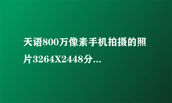 天语800万像素手机拍摄的照片3264X2448分辨率只有2M左右，是不是500的CCD然后插值到800万？