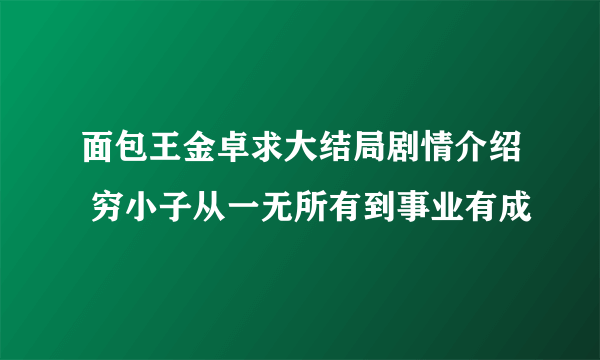 面包王金卓求大结局剧情介绍 穷小子从一无所有到事业有成