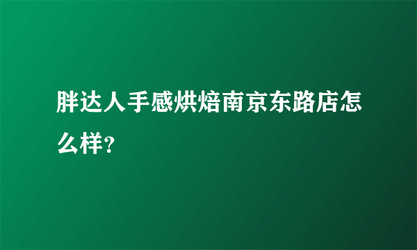 胖达人手感烘焙南京东路店怎么样？