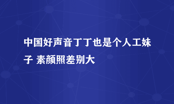 中国好声音丁丁也是个人工妹子 素颜照差别大