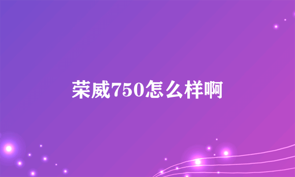 荣威750怎么样啊