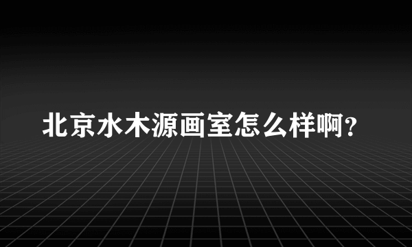 北京水木源画室怎么样啊？