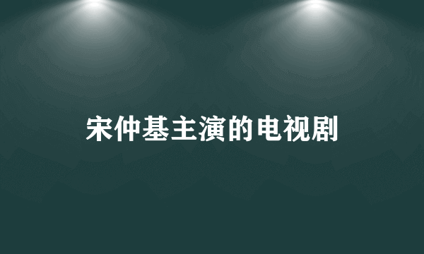 宋仲基主演的电视剧