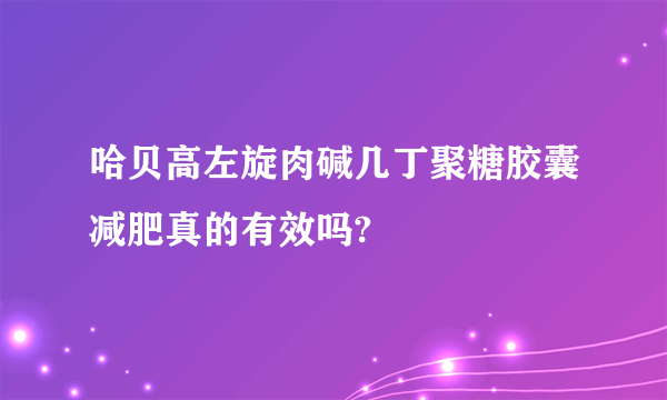 哈贝高左旋肉碱几丁聚糖胶囊减肥真的有效吗?