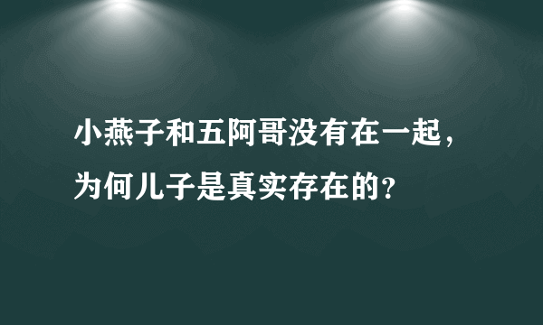 小燕子和五阿哥没有在一起，为何儿子是真实存在的？