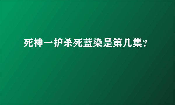 死神一护杀死蓝染是第几集？