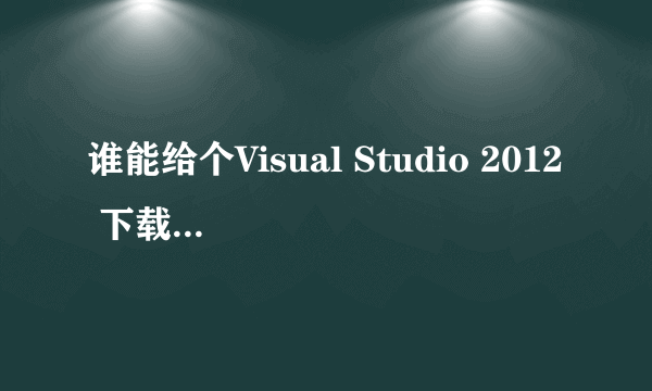 谁能给个Visual Studio 2012 下载地址啊?