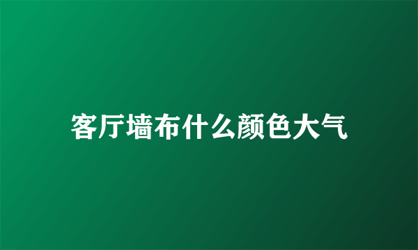 客厅墙布什么颜色大气