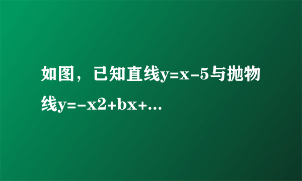 如图，已知直线y=x-5与抛物线y=-x2+bx+c相交于A、B两点，点A的横坐标为-2，点B在x轴上，如果点C、D是线段AB上的两个动点，它们的横坐标分别是t，t+3，过点C、D分别作平行于y轴的直线CF、DE与抛物线分别相交于点F、E．（1）设四边形CDEF的面积为S，求S与t的函数解析式，并写出函数定义域；（2）四边形CDEF是否可能成为一个等腰梯形，如果可能请求出t的值；如果不可能，请说明理由．