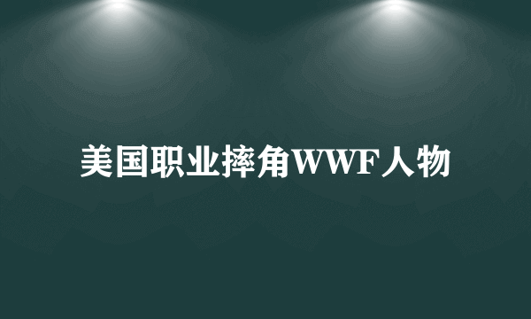 美国职业摔角WWF人物