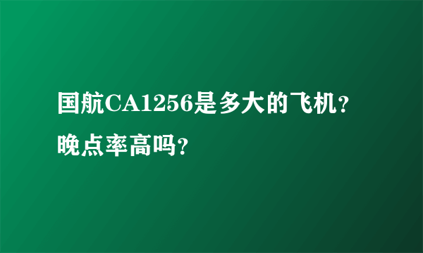 国航CA1256是多大的飞机？晚点率高吗？