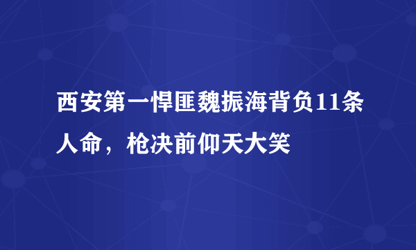 西安第一悍匪魏振海背负11条人命，枪决前仰天大笑