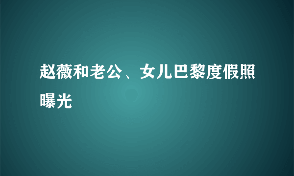 赵薇和老公、女儿巴黎度假照曝光