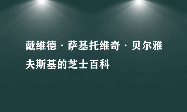 戴维德·萨基托维奇·贝尔雅夫斯基的芝士百科