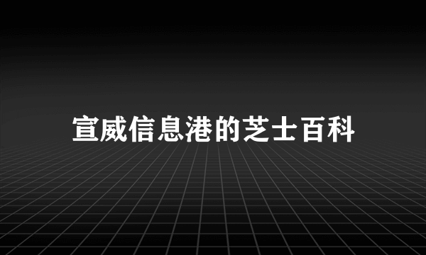 宣威信息港的芝士百科