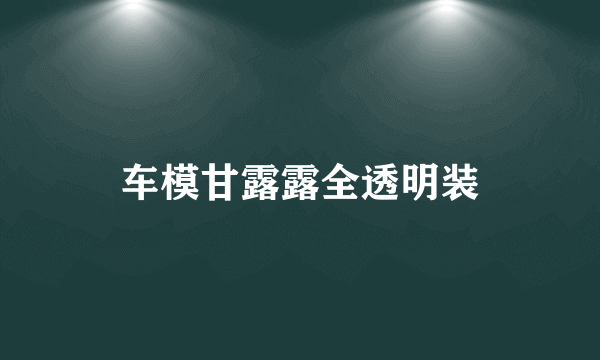 车模甘露露全透明装