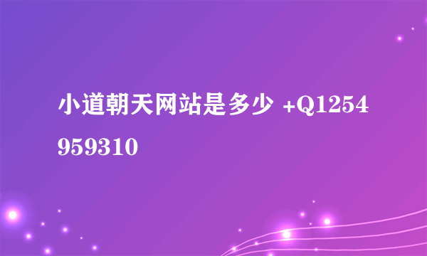 小道朝天网站是多少 +Q1254959310