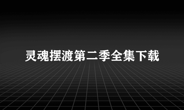 灵魂摆渡第二季全集下载