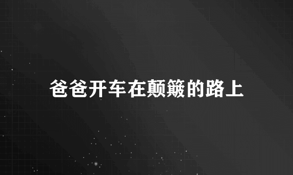 爸爸开车在颠簸的路上