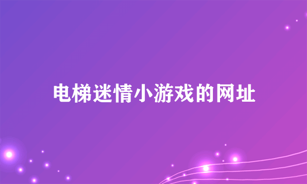 电梯迷情小游戏的网址