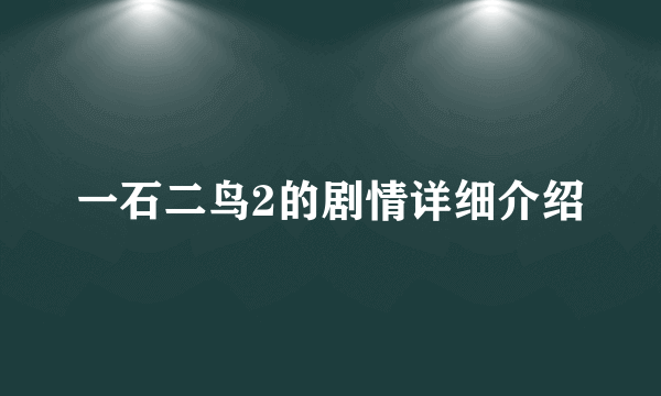 一石二鸟2的剧情详细介绍