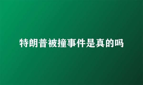 特朗普被撞事件是真的吗