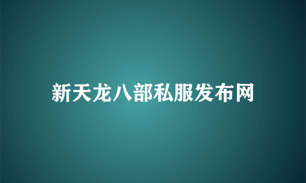 新天龙八部私服发布网