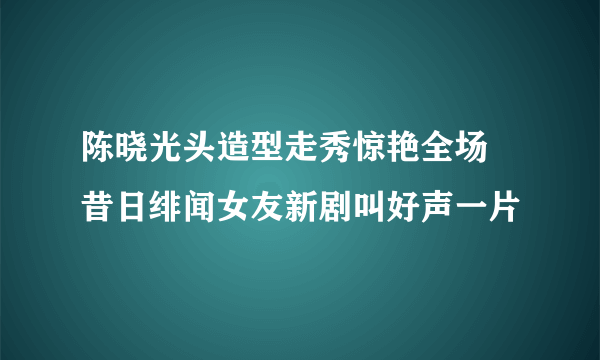 陈晓光头造型走秀惊艳全场 昔日绯闻女友新剧叫好声一片