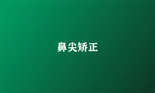 鼻尖矫正