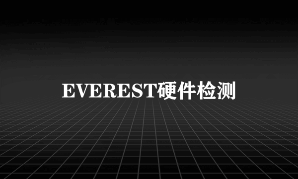 EVEREST硬件检测